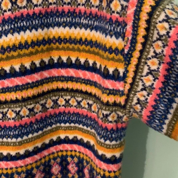 Fair Isle Mockneck Sweater Oyster Multi Color* - Picture 7 of 12